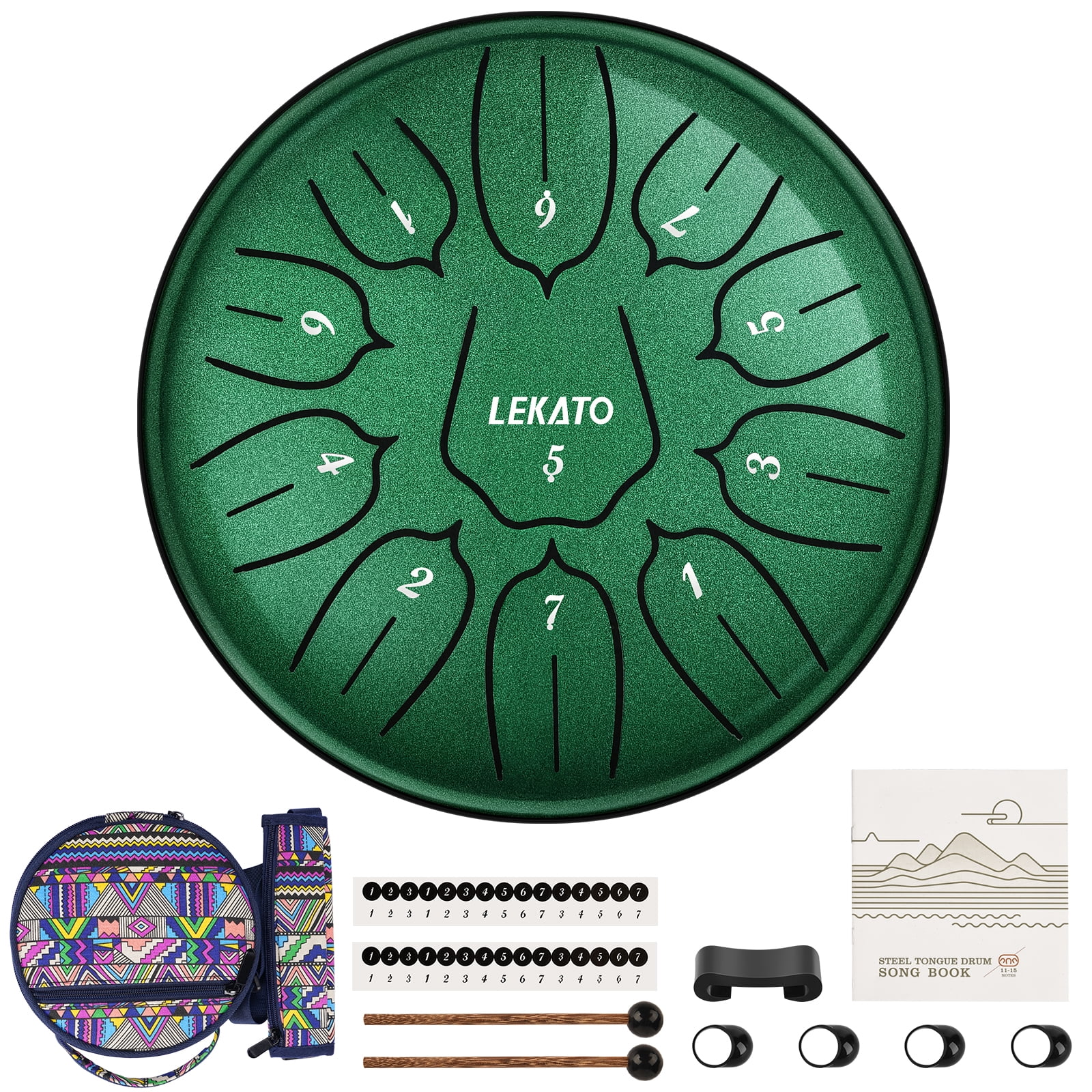 LEKATO Steel Tongue Drum 6 Inch 11 Notes Steel Drum With Bag Beginner Handpan Drum Percussion for Meditation Yoga Musical Education