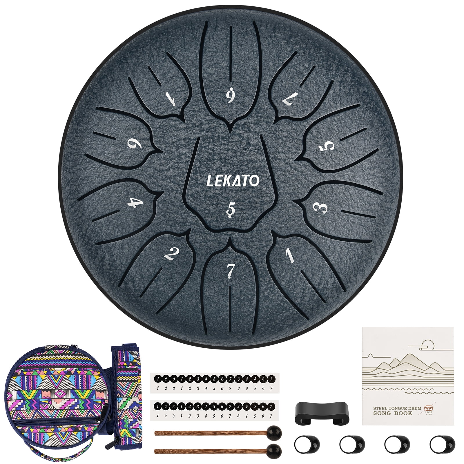 LEKATO Steel Tongue Drum 6 Inch 11 Notes Steel Drum With Bag Beginner Handpan Drum Percussion for Meditation Yoga Musical Education