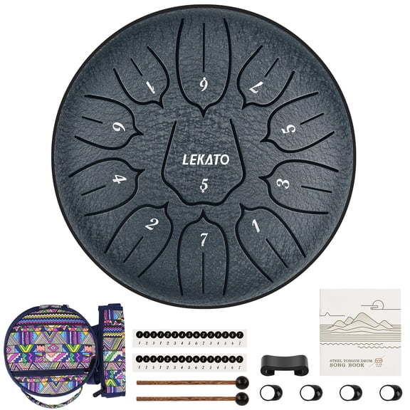 LEKATO Steel Tongue Drum 6 Inch 11 Notes Steel Drum With Bag Beginner Handpan Drum Percussion for Meditation Yoga Musical Education