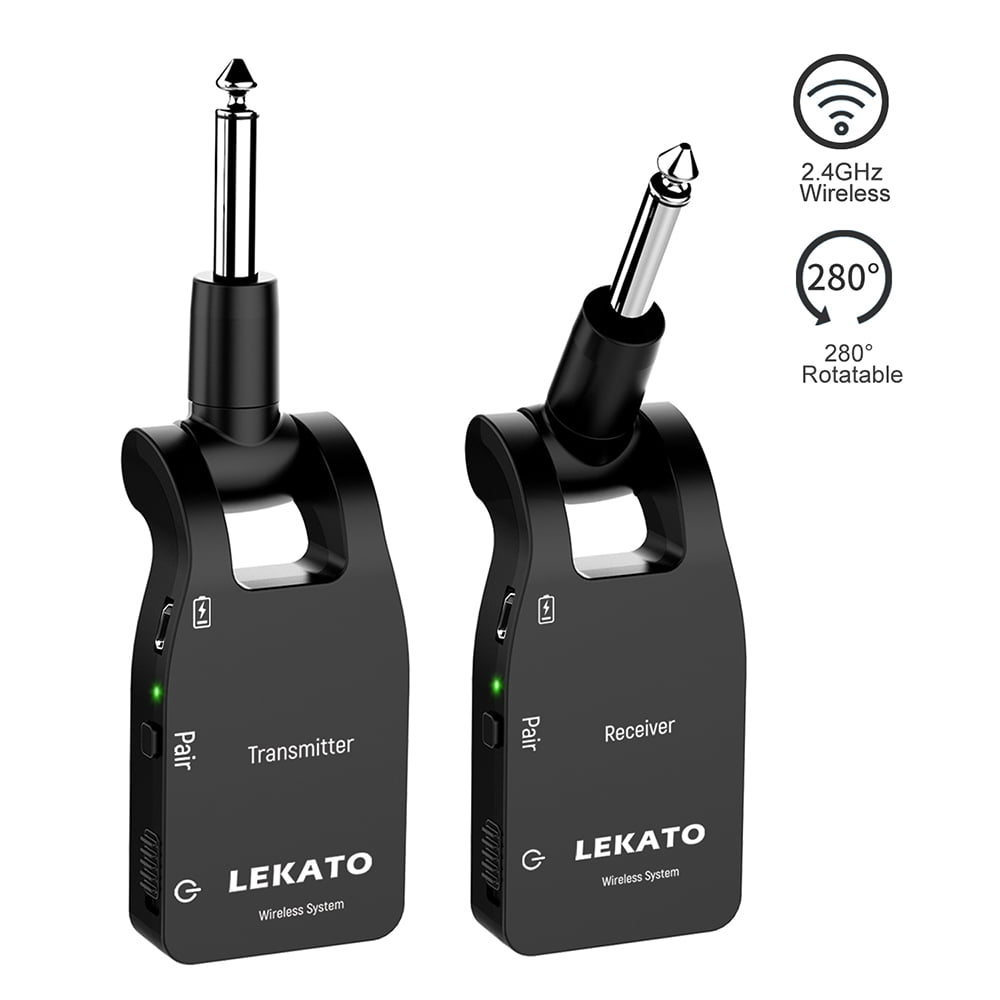 1 LEKATO Wireless Guitar Transmitter Receiver,UHF Wireless Guitar