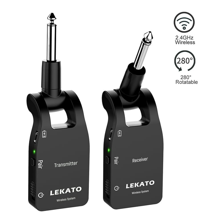 LEKATO WS-10 2.4G Rechargeable Wireless Guitar Bass Transmitter