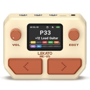 LEKATO White ME-05 MINI Pocket Multi-Effects Guitar Pedal with 10 Effects Modules 100 Drum Rhythms and 40-second Stereo Looper 99 Presets 40 Amp/Cab OTG USB Audio Interface BT