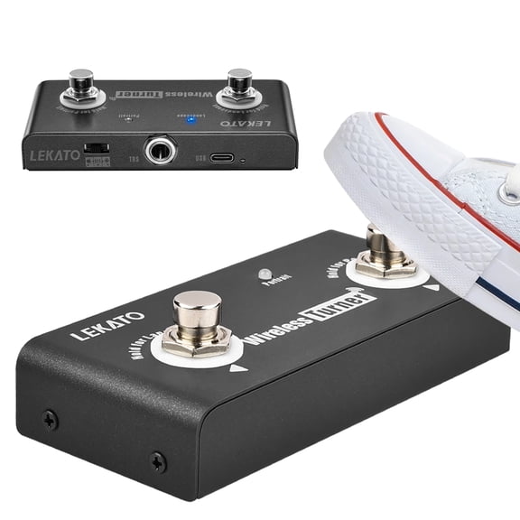 LEKATO Wireless Page Turner Pedal Rechargeable Bluetooth Page Turner for Tablets Smartphones (Android & IOS system above version 13.4 support)- External Pedal for LEKATO Looper Pedal Tuner Switching