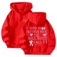 thumbnail image 1 of LEKDFST Faith Over Fear Zip Up Hoodie Women Christian Trendy Graphic Oversized Sweatshirt Long Sleeve Y2K Quarter Zip Pullover Tops Red XXL, 1 of 4