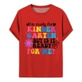 thumbnail image 1 of LEKDFST First Day Of Kindergarten Shirt for Boys Girls Back To School Graphic Tees Unisex Kids Kindergarten Tops Red 3-4 Years, 1 of 3