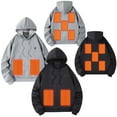 thumbnail image 1 of LEKDFST Heated Hoodies for Men 7 Heat Zones Lightweight USB Electric Heating Sweatshirt Warm Outdoor Winter Jacket No Battery Black L, 1 of 8