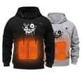 thumbnail image 1 of LEKDFST Heated Hoodies for Men Graphic 5 Heating Zones Lightweight USB Electric Heated Jacket Heating Sweatshirt Battery Not Included Grey L, 1 of 4