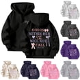 thumbnail image 1 of LEKDFST Oversized Hoodies for Women Christian Graphic Cute Hoodie Religious Inspirational Sweatshirt Casual Long Sleeve Fall Quarter Zip Pullover Tops Dark Gray L, 1 of 5