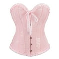 thumbnail image 1 of LEKDFST Pink Overbust Lace Corset Tops for Women Bodyshaper Sexy Corset Top Push Up Bustier Waist Trainer Bustier Top M, 1 of 7