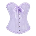 thumbnail image 1 of LEKDFST Purple Overbust Lace Corset Tops for Women Bodyshaper Sexy Corset Top Push Up Bustier Waist Trainer Bustier Top XL, 1 of 6