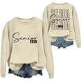 thumbnail image 1 of LEKDFST Teacher Shirts for Women Senior Graphic Sweatshirt Long Sleeve Crew Neck Top School Outfits for Teachers Beige L, 1 of 3