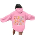 thumbnail image 1 of LEKDFST Trust In The Lord Christian Hoodies for Women Faith Religious God Sweatshirt Trendy Y2K Long Sleeve Pullover Tops Pink S, 1 of 8