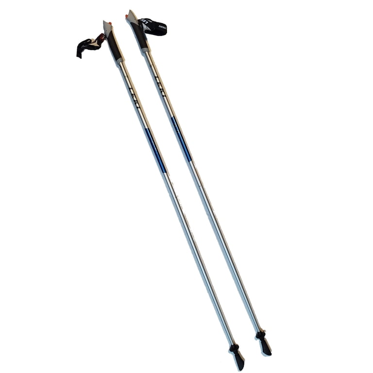 LEKI ストック　カーボン　120 LEKI Nordic Walking Hyper Carbon Series Pole Silver/Blue 120cm