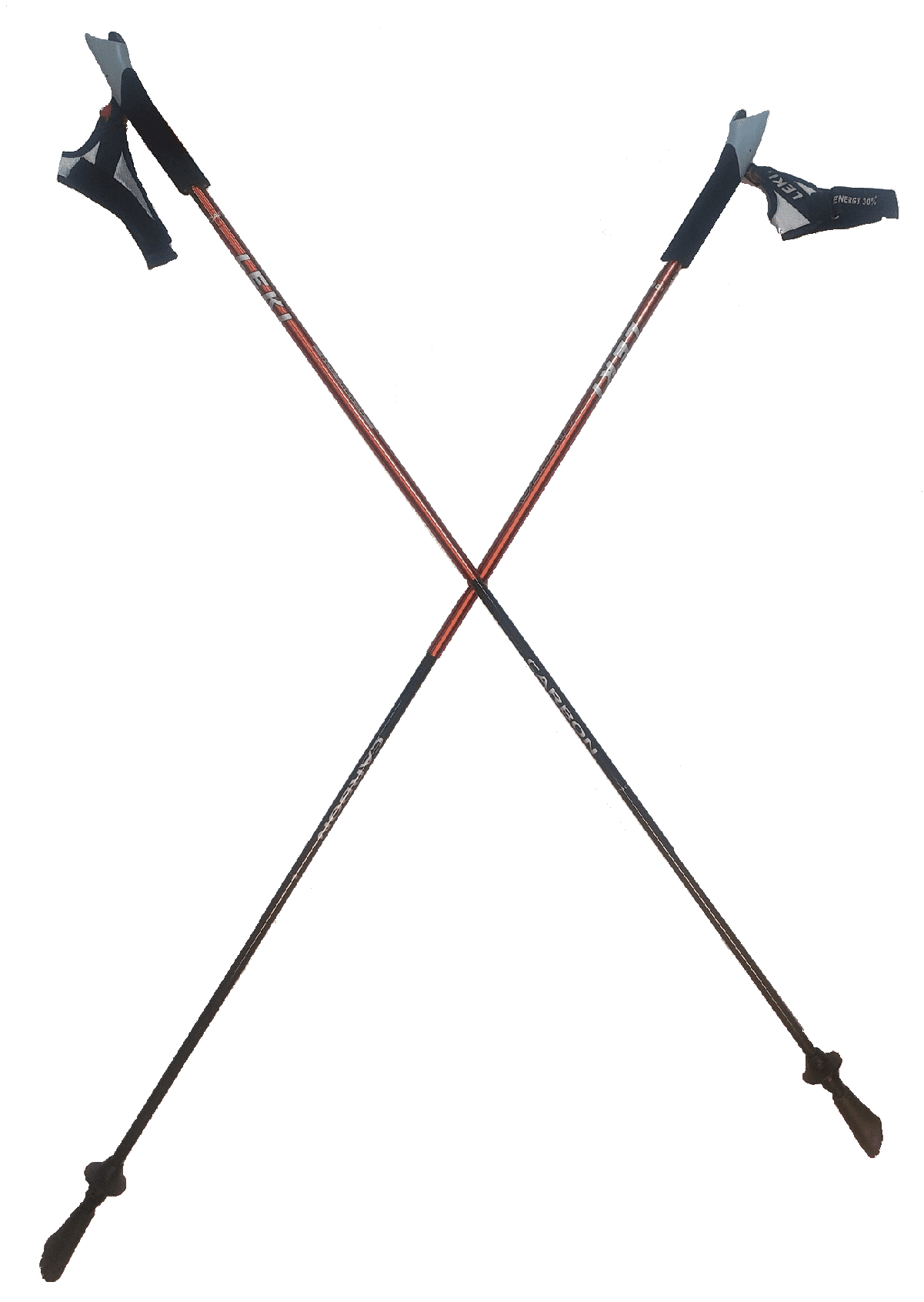 LEKI Nordic Walking Ultra Carbon Alpine Trekking Poles 115cm/46in