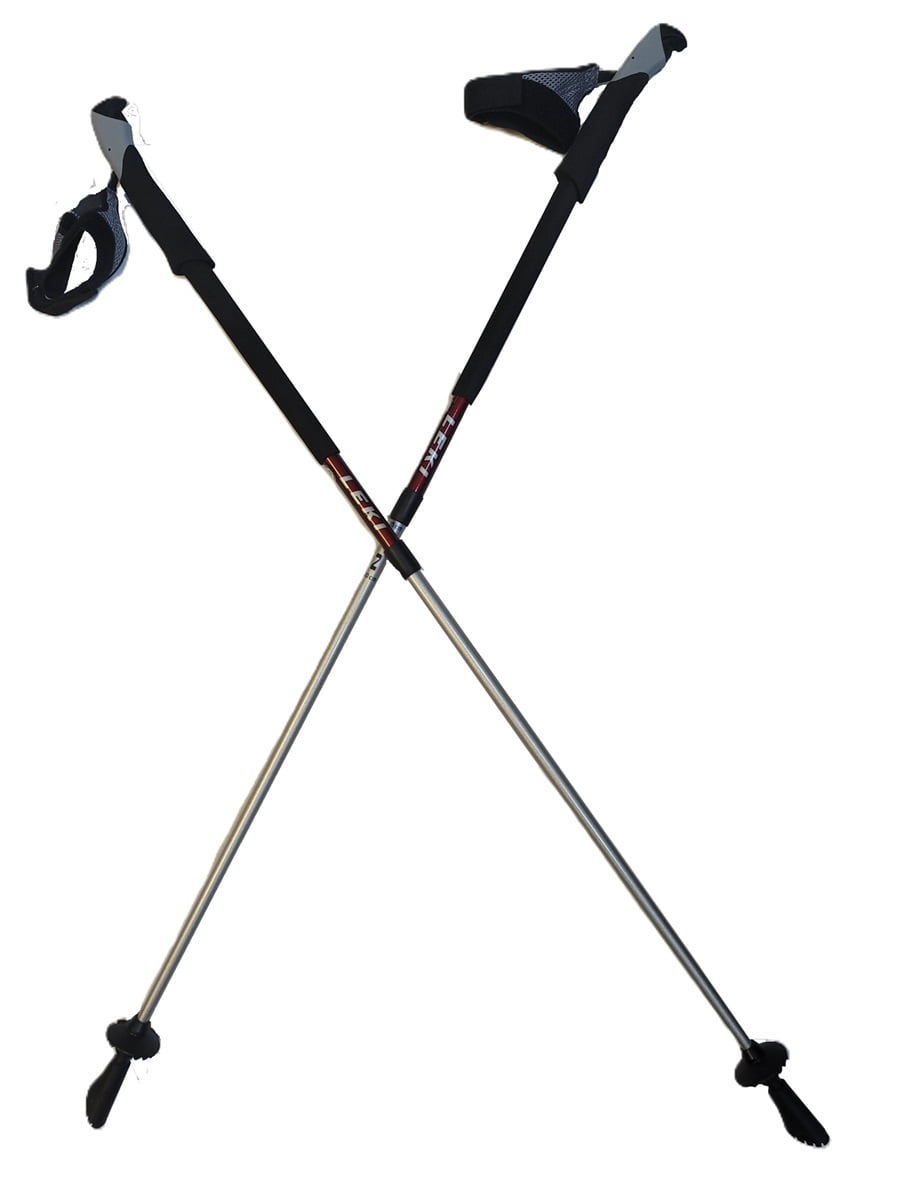 Bâtons De Randonnée Alpinus Tactical Kungsleden - Télescopiques, Orange, Aluminium