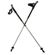 LEKI Nordic Walking Walker Unlimited Fully Adjustable Walking Pole 100-130cm Red