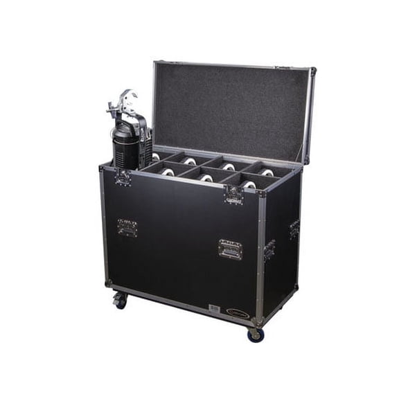 LEKO LITE LIGHTING FIXTURE CASE WITH WHEELS AND REMOVABLE DIVIDERS: HOLDS UP TO 8 FIXTURES