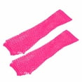 thumbnail image 1 of LEKODE 1 Pairs Fishnet Gloves Goth Gloves Fishnet Sleeves Fishnet Arm Sleeves Fashion Gloves Colored Gloves Fingerless Fish Net Arm Sleeves Neon Gloves Hot Pink One Size, 1 of 4