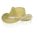 thumbnail image 1 of LEKODE Beach Hat Cowboy Hat Fishing Hat Bucket Hats for Woman Sun Hat Bucket Hat Womens Beach Hat Gold One Size, 1 of 5