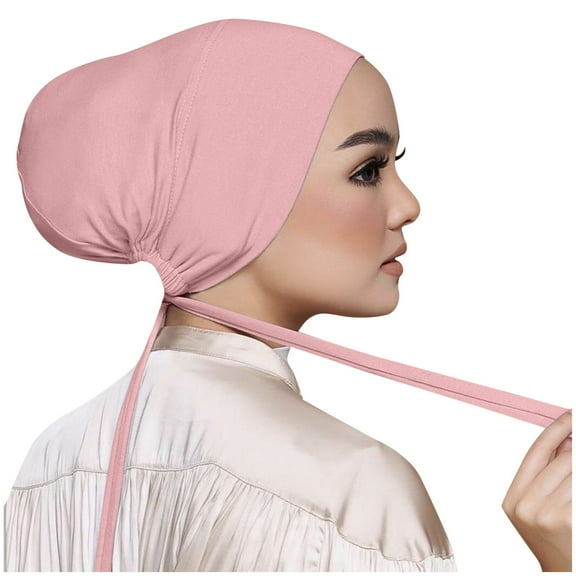 LEKODE Beanie Chemo Hats for Women Summer Satin Lined Beanie for Women Head Wraps for Women Chemo Satin Caps for Women Turban for Men Boho Head Wrap Pink One Size