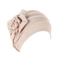 thumbnail image 1 of LEKODE Beanies Women Satin Lined Turban Satin Lined Hats Satin Cap Women Turban Satin Head Wrap Head Cap Beige One Size, 1 of 4