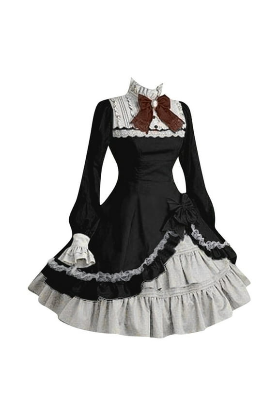 Bell Sleeve Dress for Women Steampunk Dress Floral Dress for Women Cocktail Dress Party Dresses for Women Cocktail Dresses Flowy Dresses for Women Black 3xl