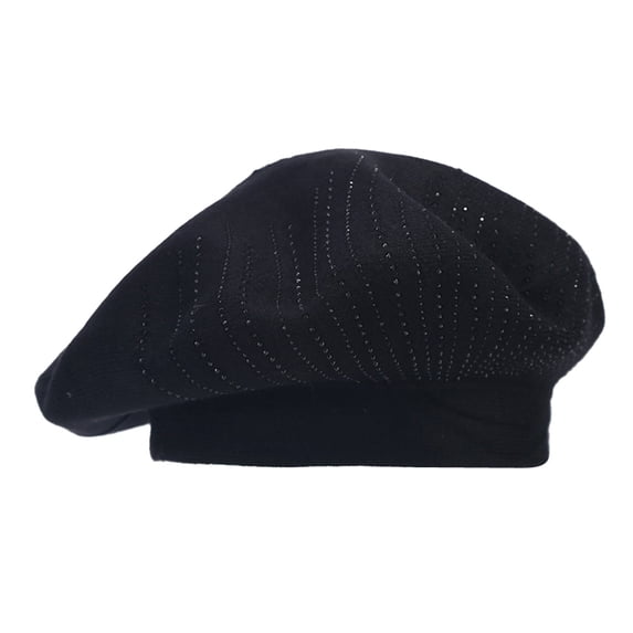 LEKODE Beret Hats for Women Artist Hat Fall Hat for Women Beret for Men Hat for Men Newsboy Caps for Women Black M