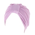 thumbnail image 1 of LEKODE Boho Bandeau Silk Skull Caps for Women Turbans Satin Turban Summer Beanies Satin Beanie for Women Beanie Hat Purple One Size, 1 of 4