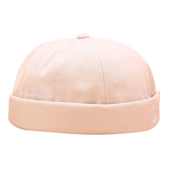 LEKODE Breathable Brimless Docker Hat, Adjustable Lightweight Mesh Skull Cap for Summer Outdoor Wear Beige One Size