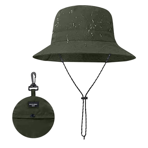 LEKODE Bucket Hats Sunscreen Hat Fedora Hats for Men Golf Hat Fishing Hat for Men Breathable Hat Work Hats for Men Hiking Hat Gardening Hat Beach Bucket Hats Rain Hat Blackish Green One Size