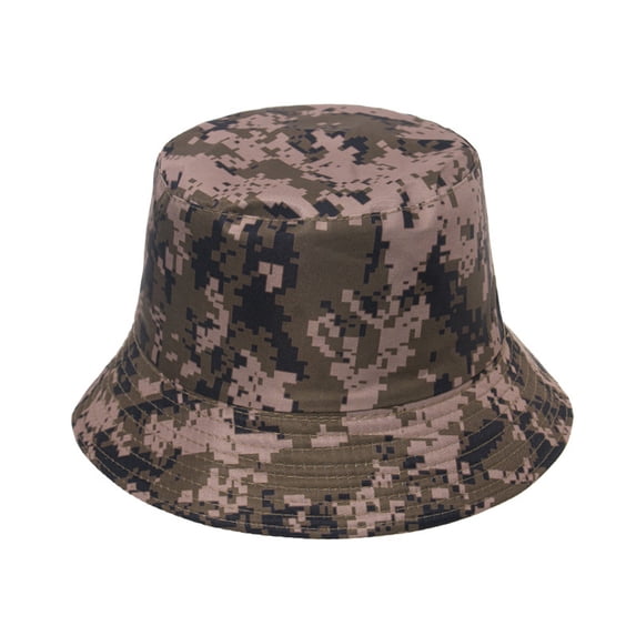 LEKODE Camo Bucket Hat Sun Hat Wide Brim Hats for Women Top Hat for Men Womans Hat for Men Caps for Men Brown One Size