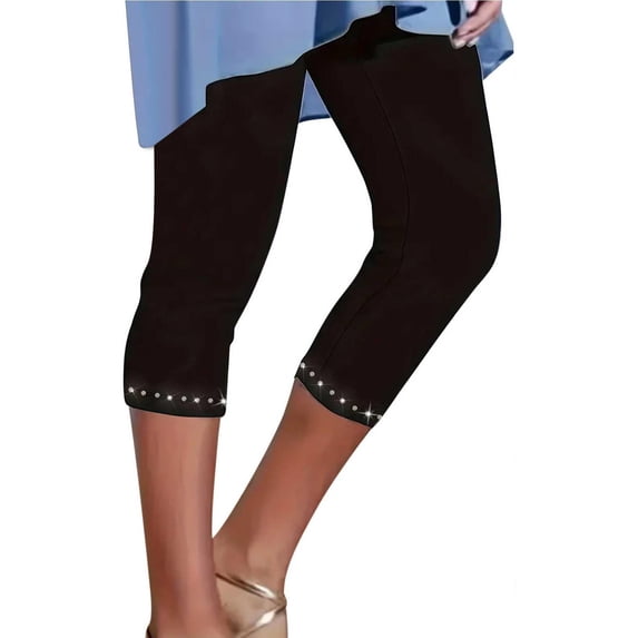 LEKODE Capri Pants Fishing Pants Lounge Pants Women Pants for Women Trendy Sweatpants Women Summer Pants Womens Bottoms Active Wear Cropped Pants for Women Black M
