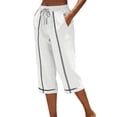 thumbnail image 1 of LEKODE Capris Golf Pants Sweatpants Women Breathable Pants Women Running Pants Women Comfy Pants Women Summer Pants for Women Active Wear Exercise Pants for Women White XL, 1 of 7