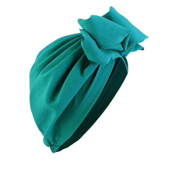 LEKODE Caps for Women Boho Head Wrap Chemo Hats for Women Summer Satin Turban Head Wraps Cotton Head Scarf for Women Skull Cap Women Green One Size