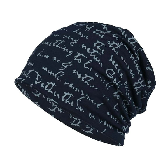 LEKODE Caps for Women Silk Cap for Men Head Wraps for Men Women Headbands Satin Head Cap Silk Turban Satin Bonnets Navy One Size