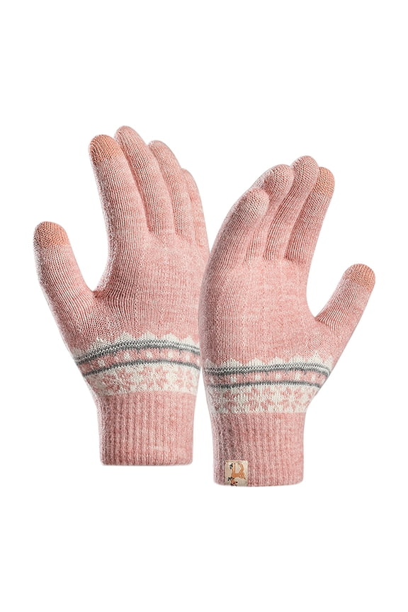 Cold Weather Gloves Womens Gloves with Touchscreen Fingers Workout Gloves Biking Gloves Women Gloves Winter Warm Gloves for Men Thermal Gloves Men Gloves for Cold Weather Pink One Size