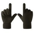 thumbnail image 1 of LEKODE Cold Weather Gloves Wool Liner Gloves Womens Gloves with Touchscreen Fingers Warm Gloves for Men Thermal Gloves Men Hiking Gloves for Men Biking Gloves Women Winter Gloves Men Army Green A, 1 of 3
