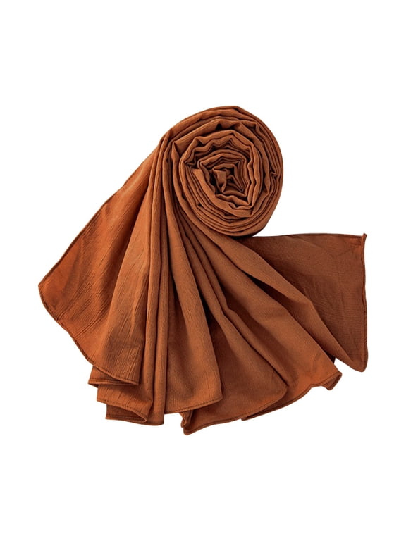 Cotton Neck Scarf for Women's Fashion Scarves Cotton Blend Vintage Soft Scarf Solid Scarf Wrap Shawl Women Summer Scarfs Cute Scarf Thin Scarf B B Orange One Size
