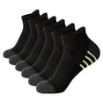 thumbnail image 1 of LEKODE Cotton Socks for Men 6pc Athletic Socks Non Slip Socks Cotton Socks Compression Sock Running Socks Tube Socks Low Cut Socks Men's Compression Socks Summer Ankle Socks Mens Socks Black One Size, 1 of 2