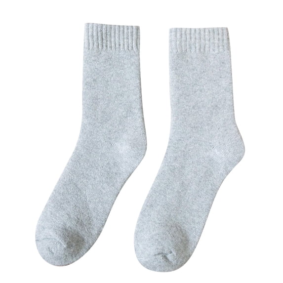 LEKODE Crew Socks Mid Calf Socks Women Thick Socks Women’s Socks Women's Socks Cycling Socks Mens Socks Gray One Size