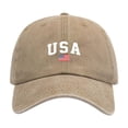 thumbnail image 1 of LEKODE Embroidered Baseball Cap Adjustable Metal Buckle Strap for Casual Wear Khaki One Size, 1 of 4