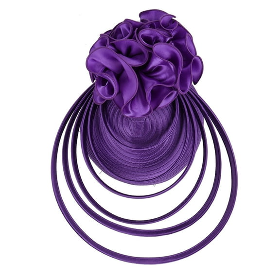 LEKODE Fascinator Hat Fascinator for Women Tea Hats Feather Headpiece Fascinators for Women Fascinator Headband Fascinator Hats for Women Purple One Size