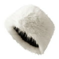 thumbnail image 1 of LEKODE Faux Fur Hat Bucket Hats for Woman Fuzzy Bucket Hat Womans Hats Beanies Women Mens Winter Hat Brimless Hats for Men White One Size, 1 of 9