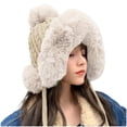 thumbnail image 1 of LEKODE Faux Fur Hat Warm Hats for Women Winter Hats for Women Brimless Hats for Women Mens Caps Brimless Hats for Men Women Winter Hat White One Size, 1 of 4