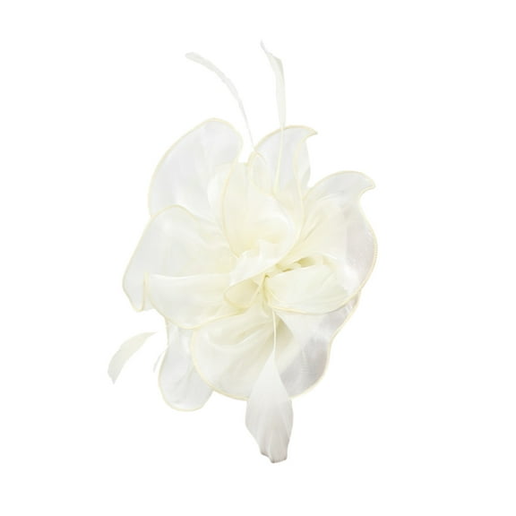 LEKODE Feather Headband Fascinator Hat Tea Party Fascinators for Women Vintage Hat Tea Hats for Women 2025 Women Hats Fashion Fascinator for Women Beige One Size