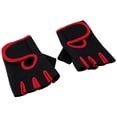 thumbnail image 1 of LEKODE Fingerless Gym Workout Gloves, Breathable Lightweight Weight Lifting Gloves with Palm Protection for Men Women Cycling Fitness Exercise B Red M, 1 of 4