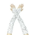 thumbnail image 1 of LEKODE Fleece Gloves Mardi Gras Gloves Mardi Gras Accessories Mardi Gras Decorations Long Gloves Thermal Gloves for Women Womens Winter Gloves White One Size, 1 of 4