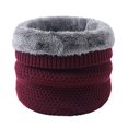 thumbnail image 1 of LEKODE Fleece Neck Gaiter Thick Scarf Winter Scarves Lady Scarf Women Scarfs Womens Scarf Women Scarf Wine One Size, 1 of 3