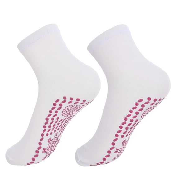 LEKODE Grippy Socks Woman Athletic Socks Thermal Socks Dress Socks Women Athletic Socks for Women Crew Compression Socks for Women's Socks White One Size