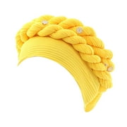 LEKODE Head Covering for Women Silk Lined Beanie Womens Skull Cap Satin Turban for Men Satin Lined Cap Turbans for Women Womens Turbans Yellow One Size